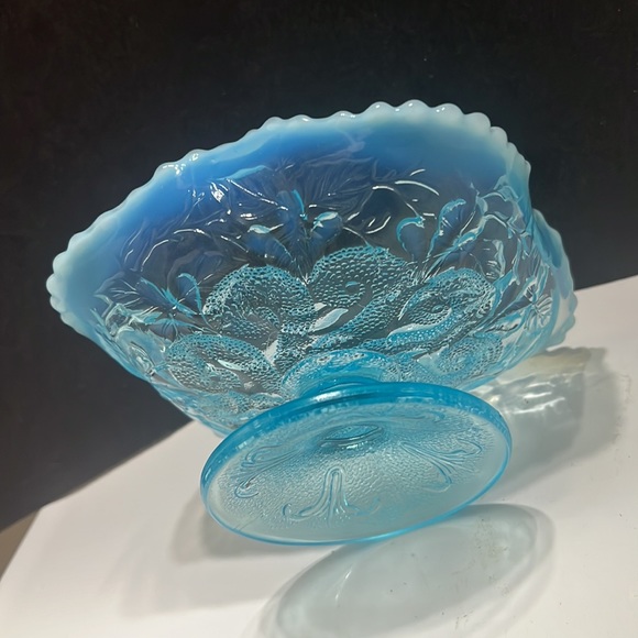 Antique Dugan Three Pattern Opalescent Dish - Picture 11 of 12